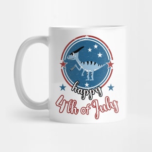 Happy 4th of July with Cute Dinosaur For Kids Mug